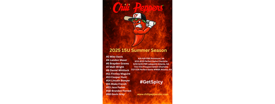 Summer 2025 15U Peppers!!!