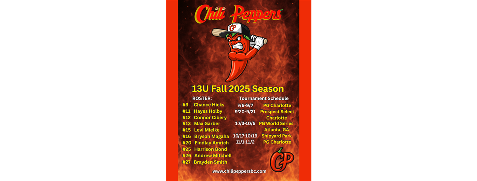 Fall 2025 13U Chili Peppers!!!